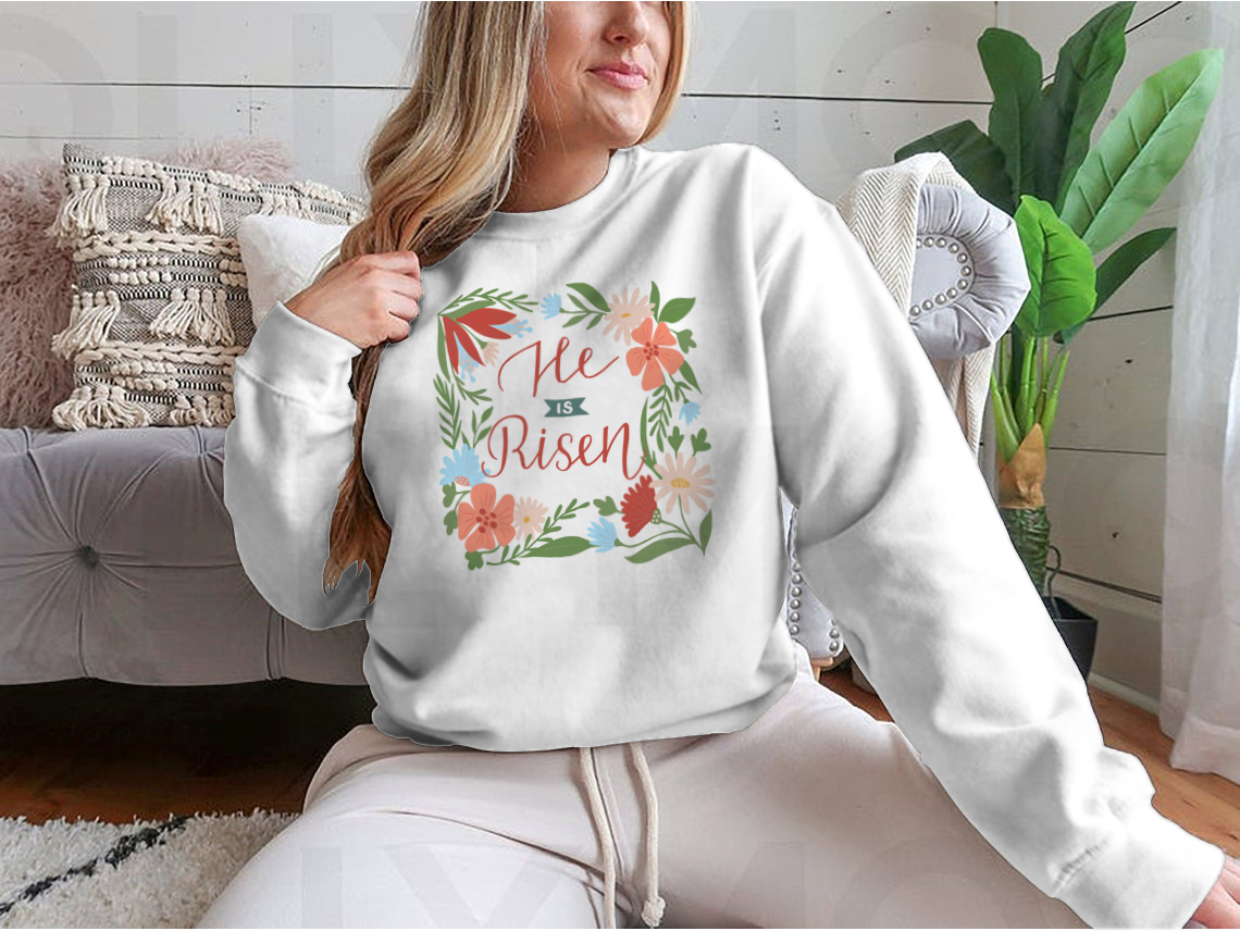 He Is Risen. Biblical Background. Christian Sweater. Testament.