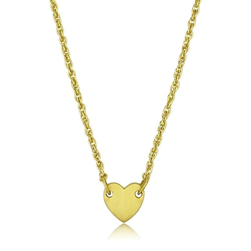 LO3843 - Gold & Brush Brass Chain Pendant with No Stone - ZYTU