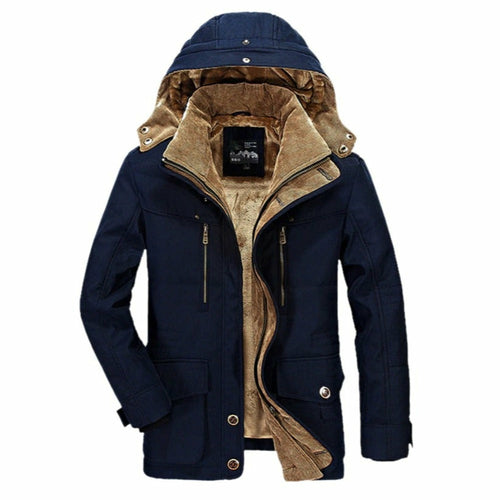Mens Hooded Winter Parka Coat with Inner Fleece - ZYTU