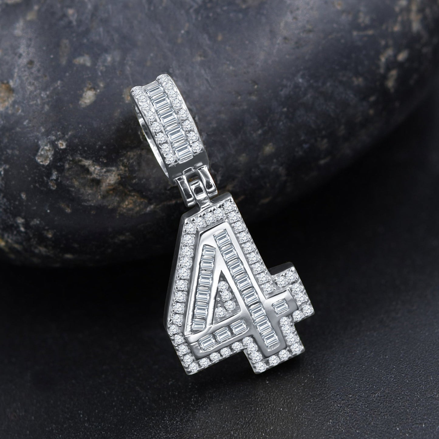 CIPHER STERLING SILVER (NUMERIC) PENDANT WITH CZ I 9218391