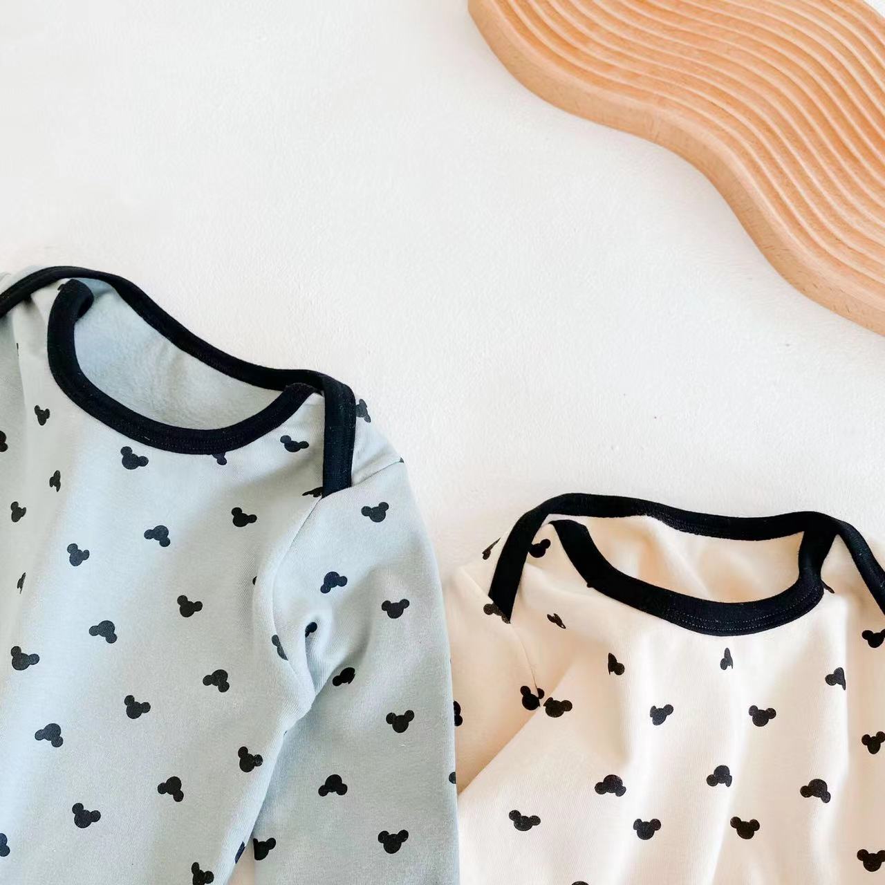 Baby Cartoon Print Pattern Soft Onesies Combo Trousers Sets - ZYTU
