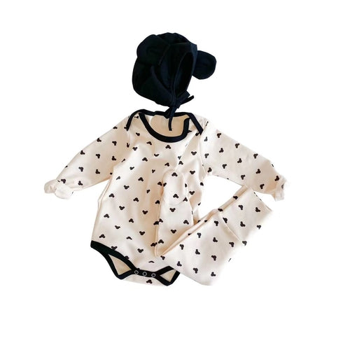Baby Cartoon Print Pattern Soft Onesies Combo Trousers Sets - ZYTU