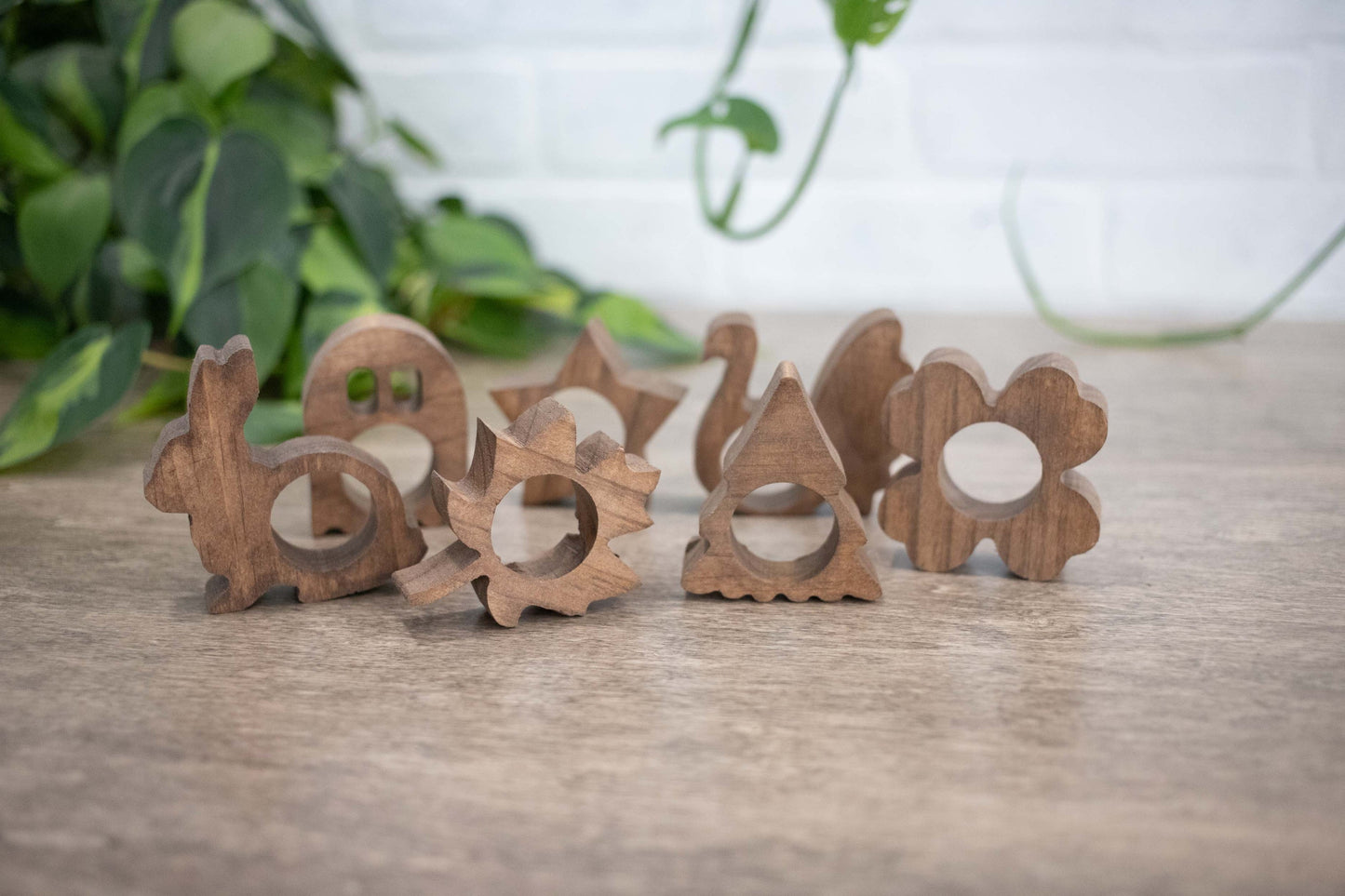 Easter Bunny Napkin Rings, Wood Easter Rabbit Table Decor - ZYTU