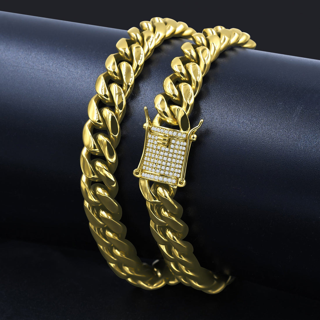 "Unleash Your Inner Swag with Our 12mm Cuban Chain: A Must-Have Accessory for a Bold and Stylish Look"