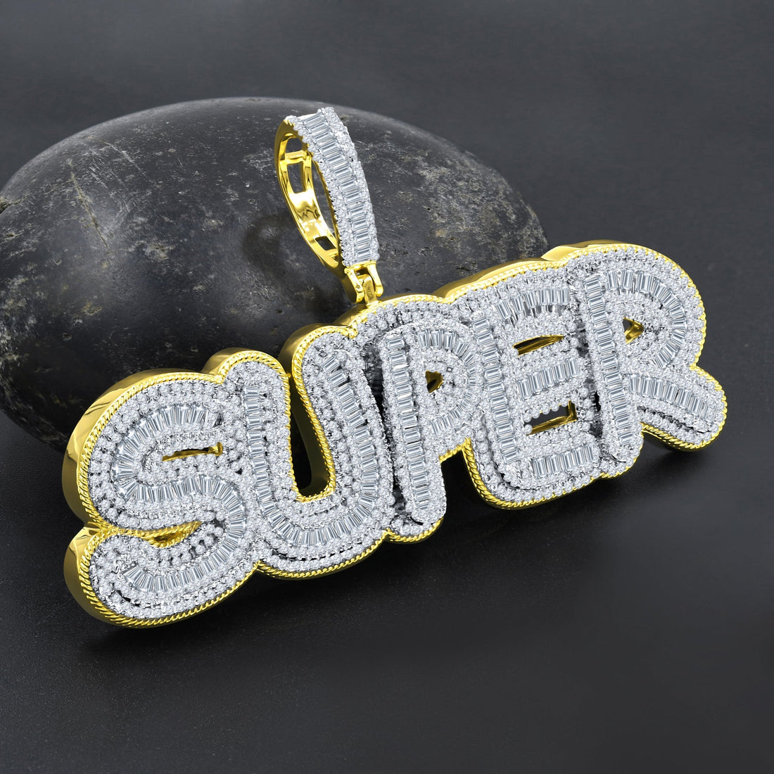 "Unleash Your Inner Hip-Hop Style with the Steil Crystal Pendant - A Bold Statement Piece for Any Outfit!"