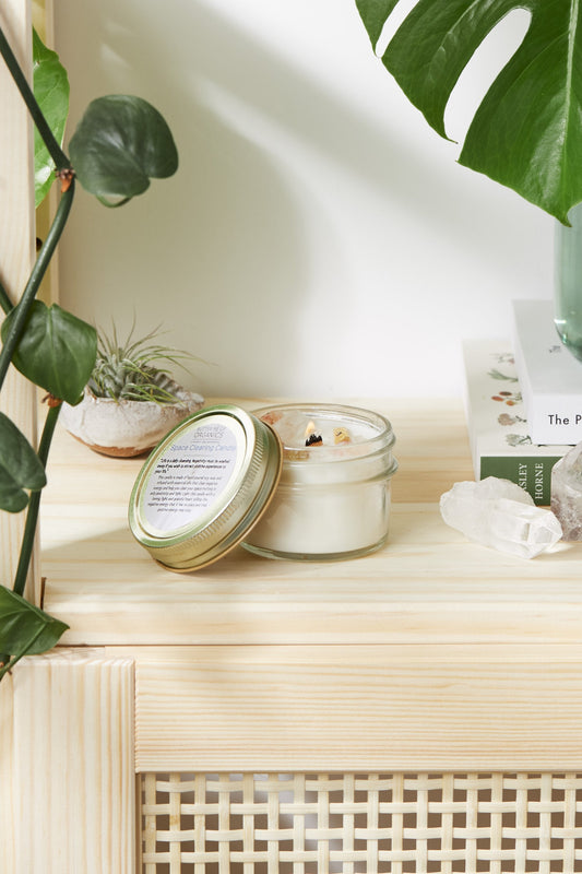 "Revitalize Your Space with our Intention Candle: The Ultimate Guide to Cleansing and Clearing with Organic Soy and Crystals - Zytu"