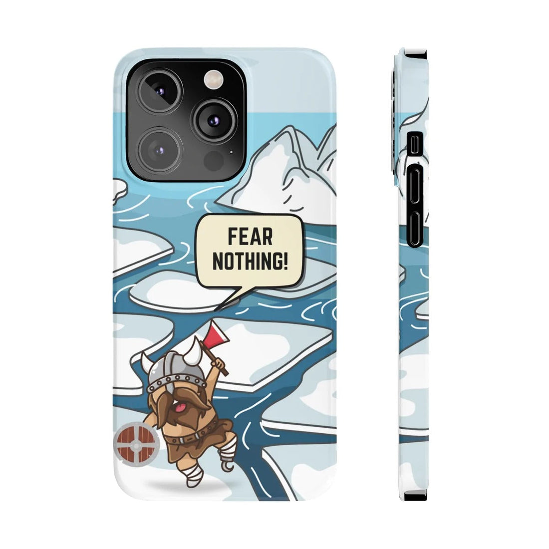 "Unleash the Warrior Within: Introducing the Viking Fear Nothing Super Slim Case for iPhone"