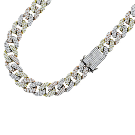 "Unleash Your Inner Stallion with Our Tricolor Cuban Chain - The Perfect Accessory for Any Occasion!"