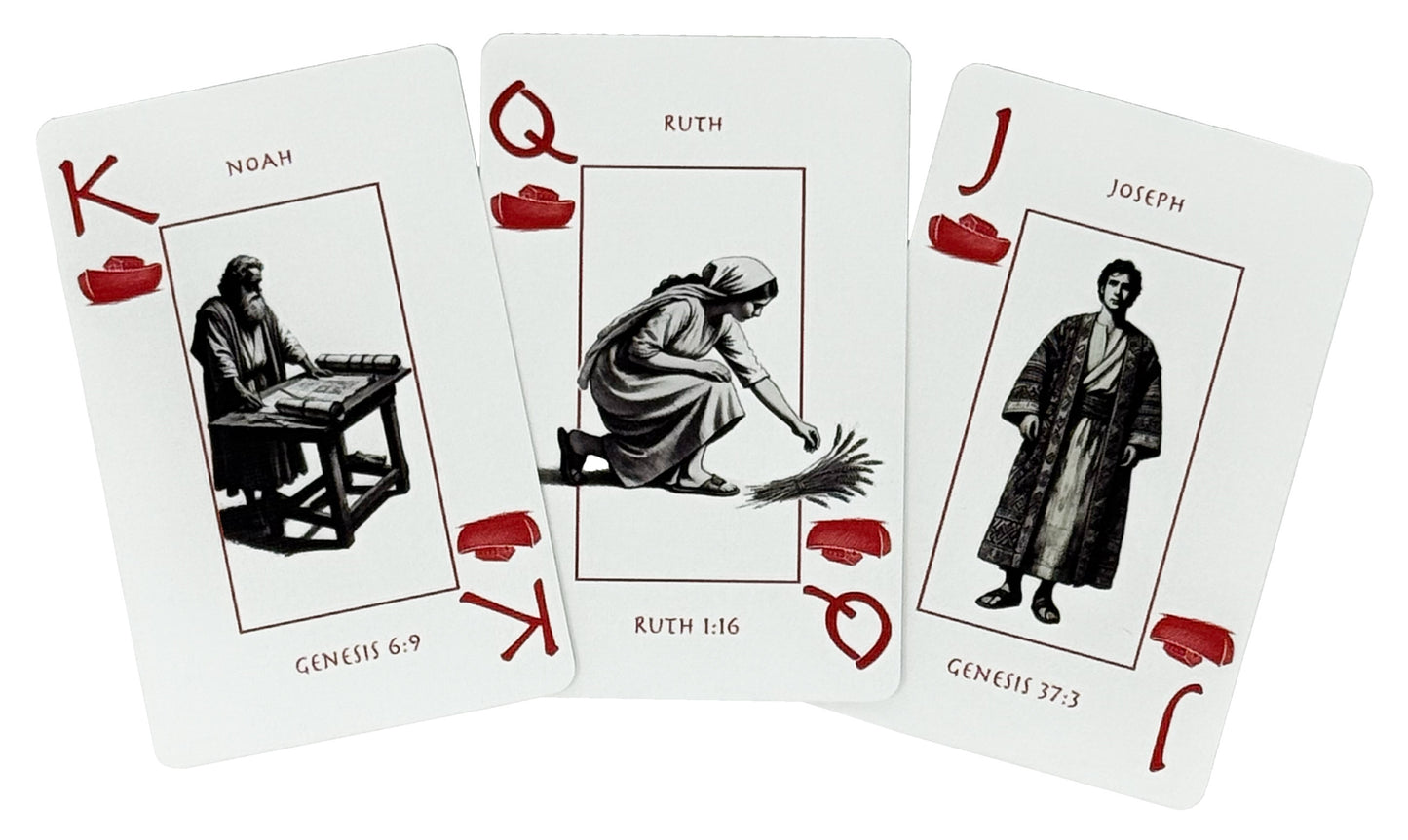 Bible Playing Cards – Christian Gifts for Adults & Kids | Custom Deck with Scripture Characters & Unique Suits
