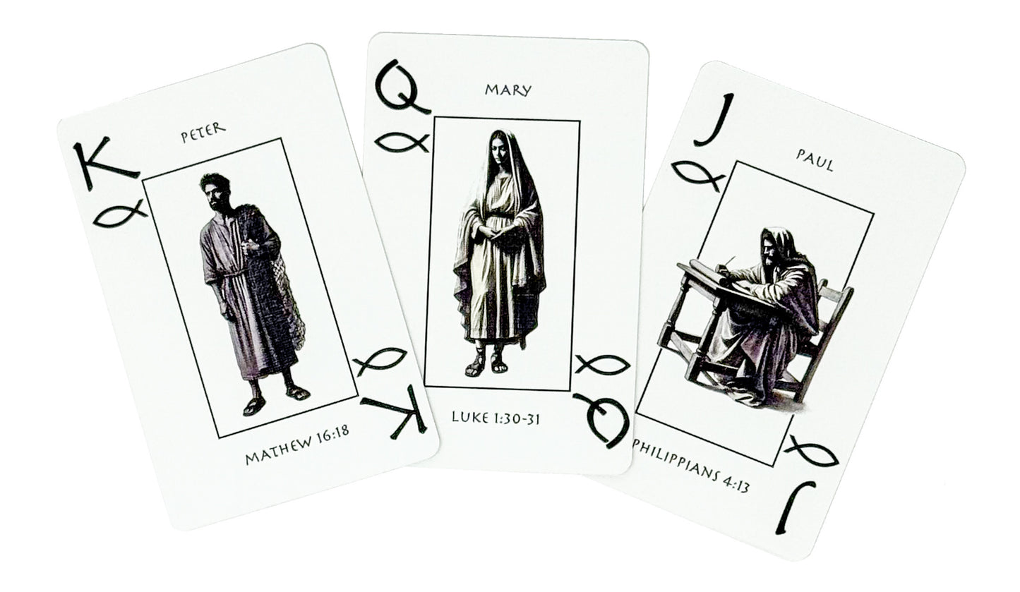 Bible Playing Cards – Christian Gifts for Adults & Kids | Custom Deck with Scripture Characters & Unique Suits